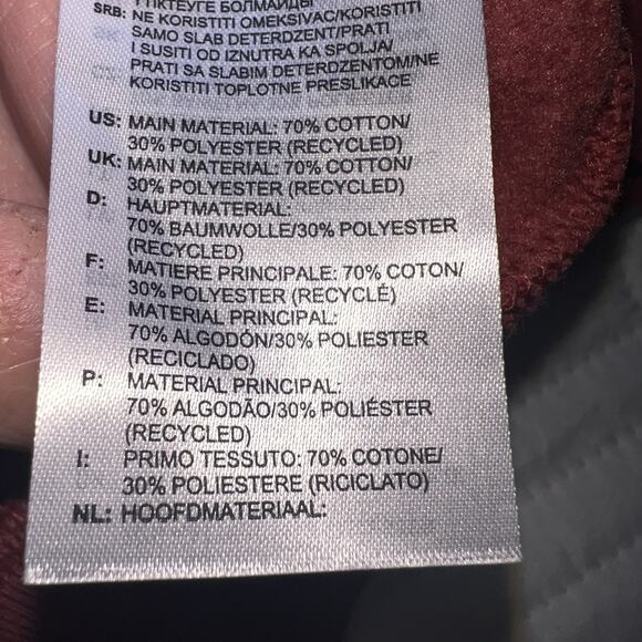 ADIDAS Sweatshirt Women’s Size L Pink Maroon Camo AOP Mock Neck Casual Sporty - Picture 14 of 14